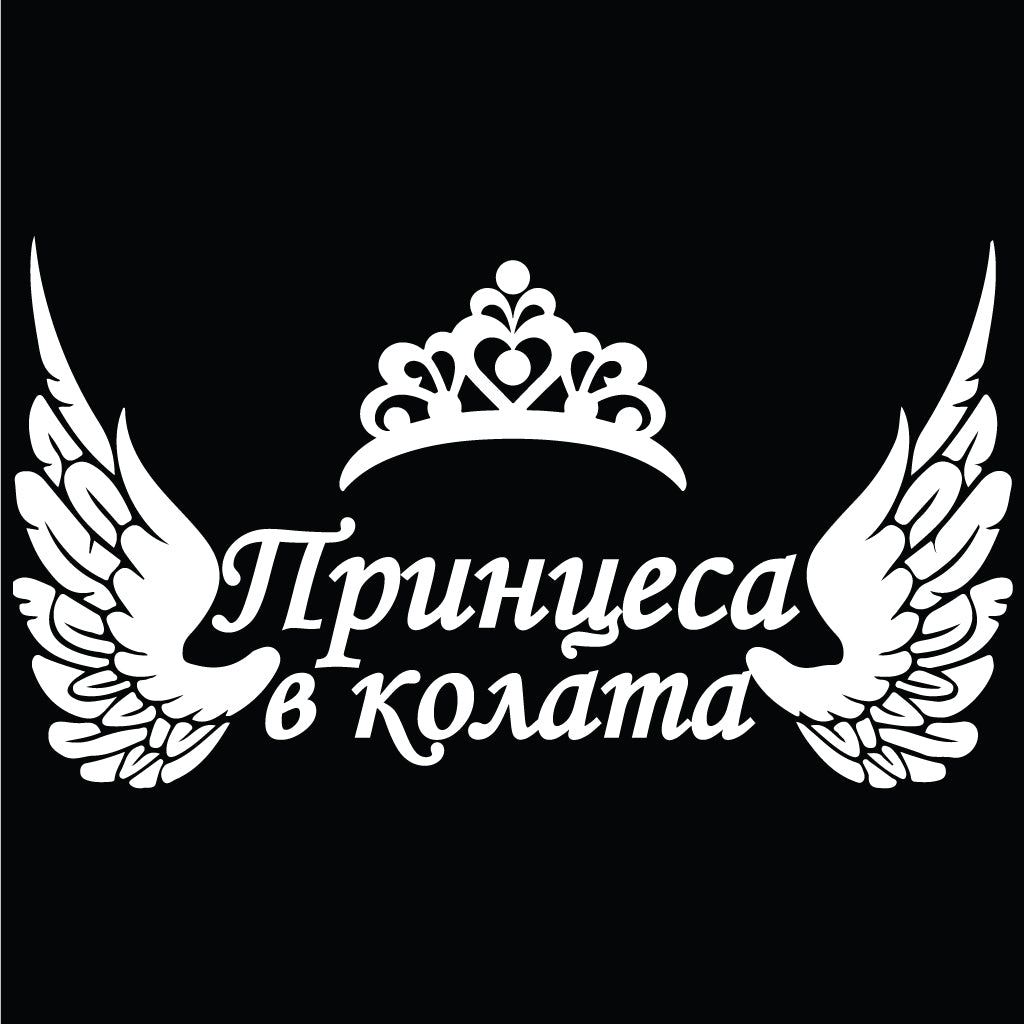 стикер лепенка за кола принцеса в колата на борда фолио стъкло