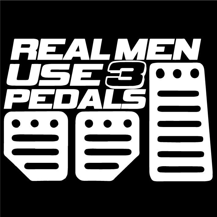 Стикер за автомобил - Real Men Use 3 Pedals - Откачен.Бе