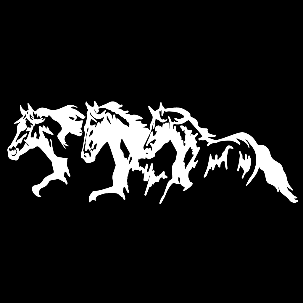 Стикер за автомобил - Running Horses - Откачен.Бе