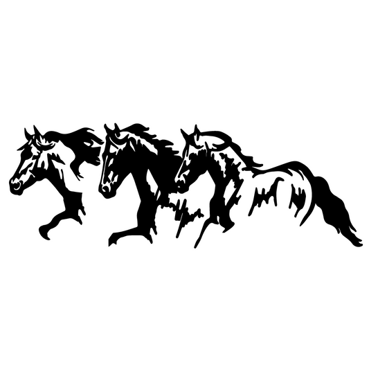 Стикер за автомобил - Running Horses - Откачен.Бе