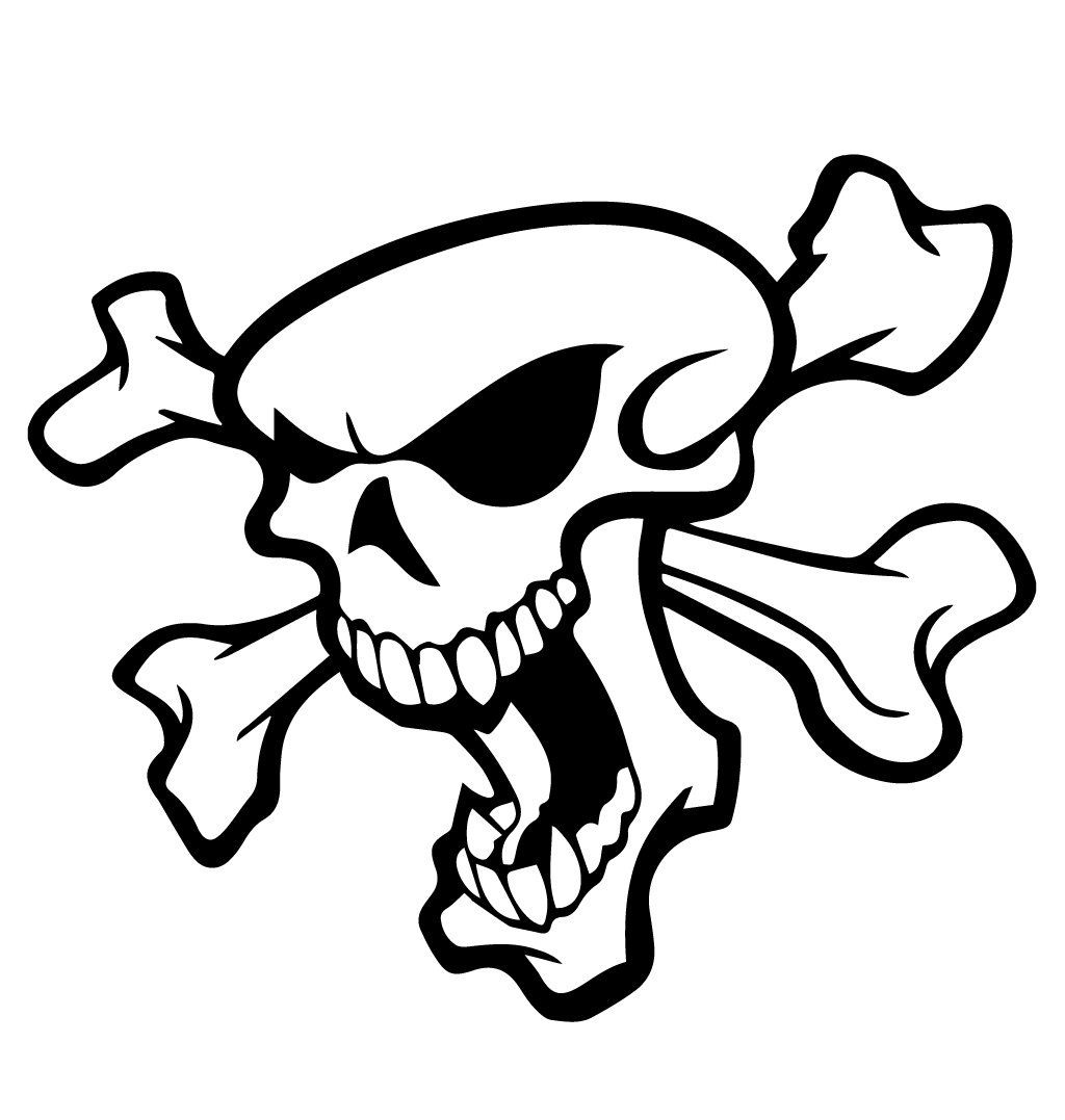 Стикер за автомобил - Skull and Bones