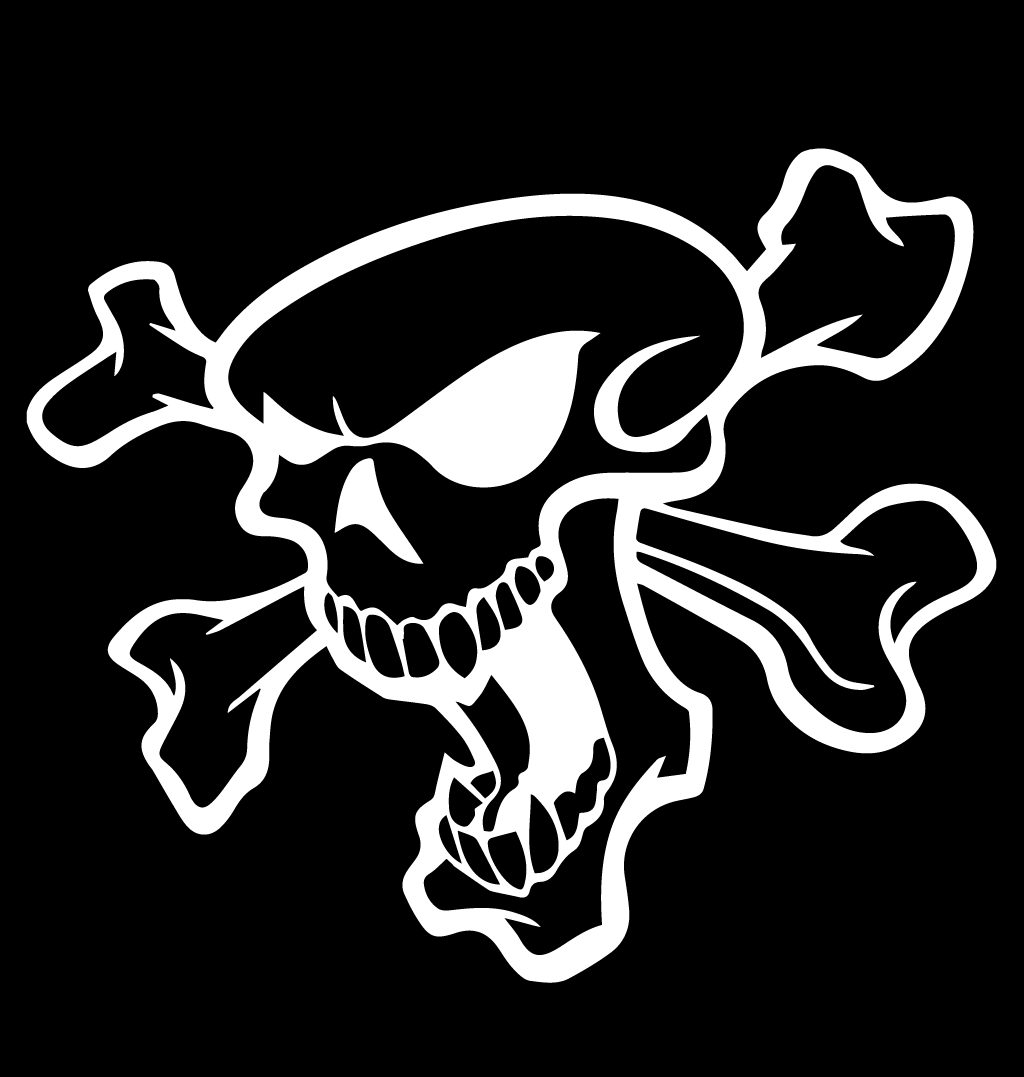 Стикер за автомобил - Skull and Bones