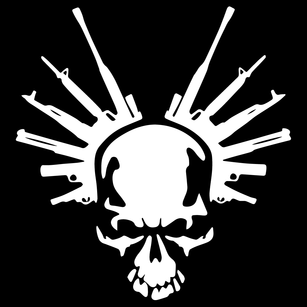 Стикер за автомобил - Weapons Skull - Откачен.Бе