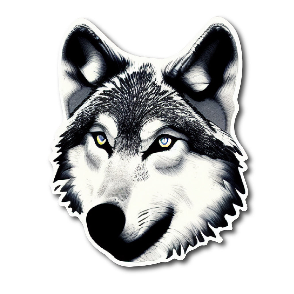 стикер лепенка за кола вълк wolf фолио принт, надпис стъкло капак