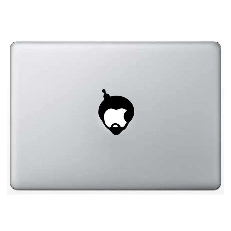 Macbook стикер - Afro Apple - Откачен.Бе