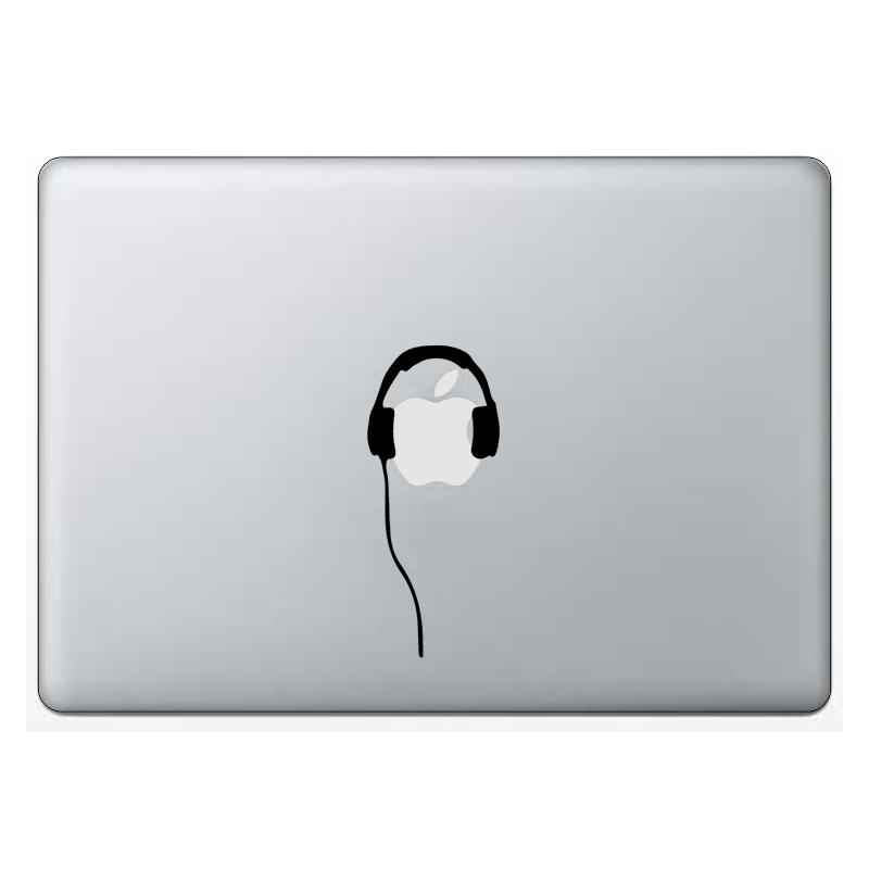 Macbook стикер - Слушалки - Откачен.Бе