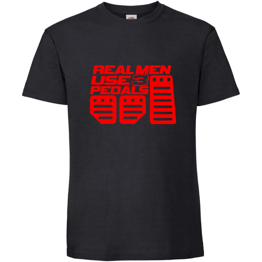 Тениска Real Men Use 3 Pedals - Откачен.Бе