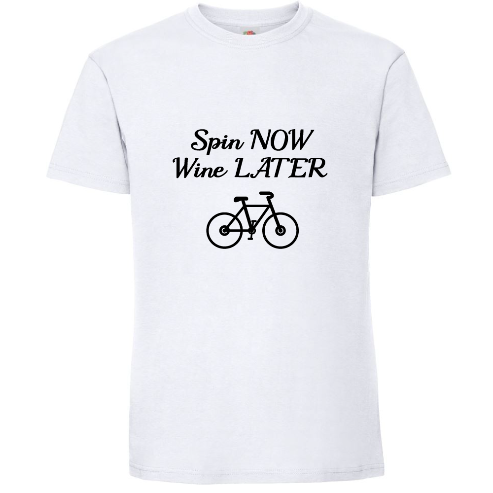 Тениска - Spin Now... Wine Later... - Откачен.Бе