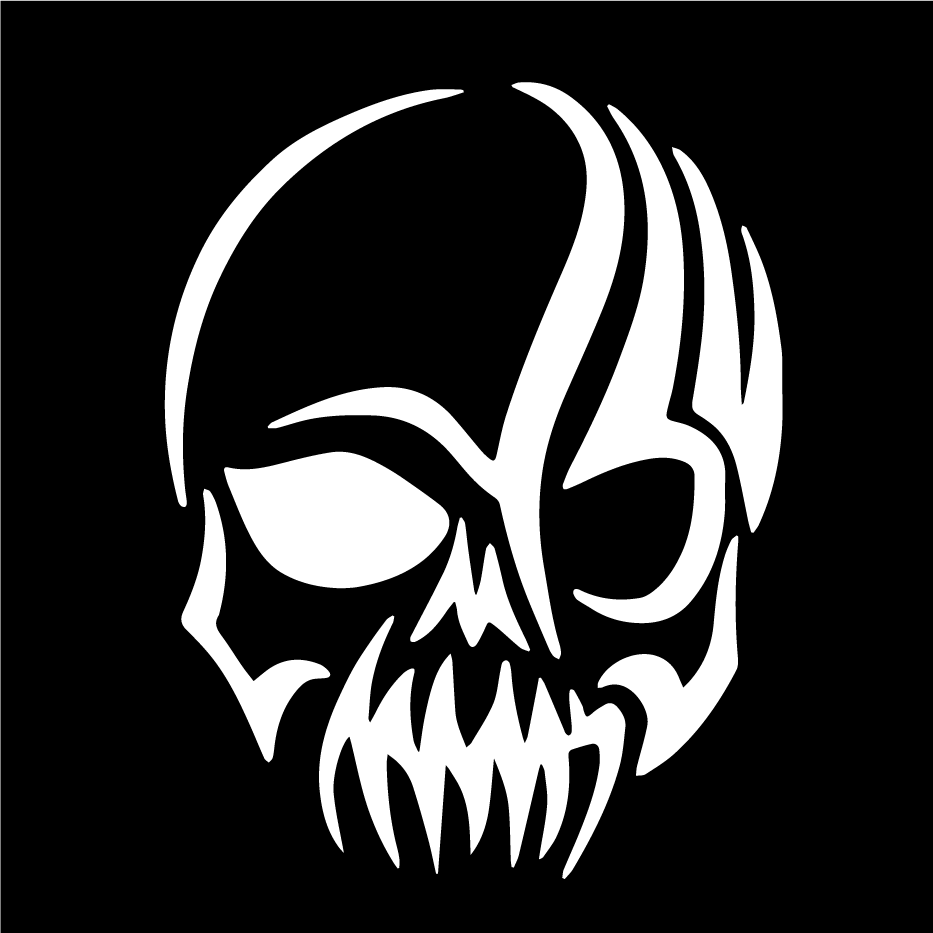 Стикер за автомобил - Tribal Skull - Откачен.Бе