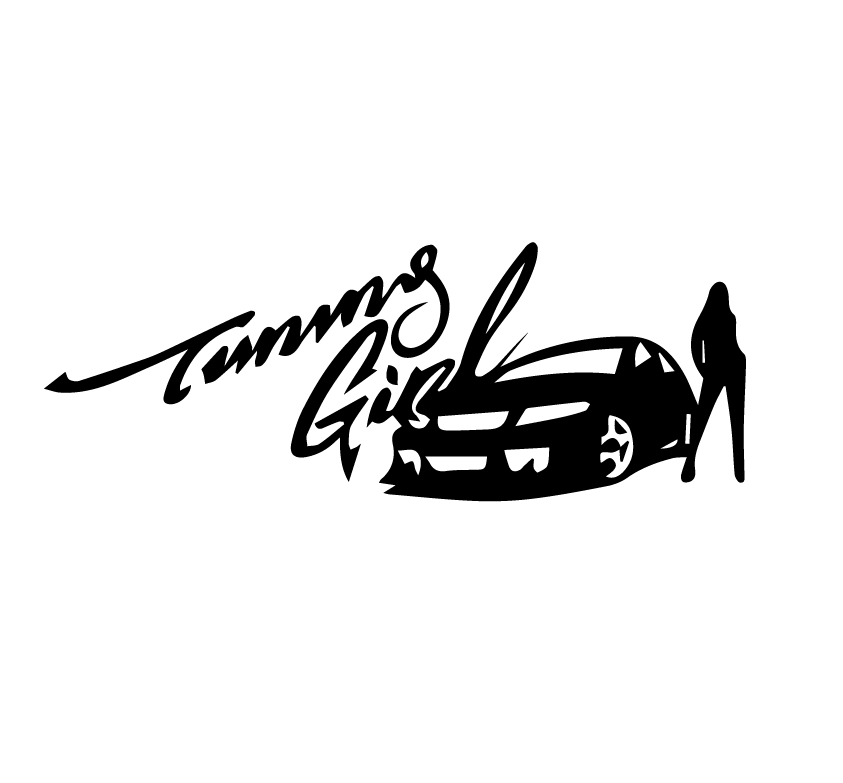 Стикер за автомобил - Tunning Girl - Откачен.Бе