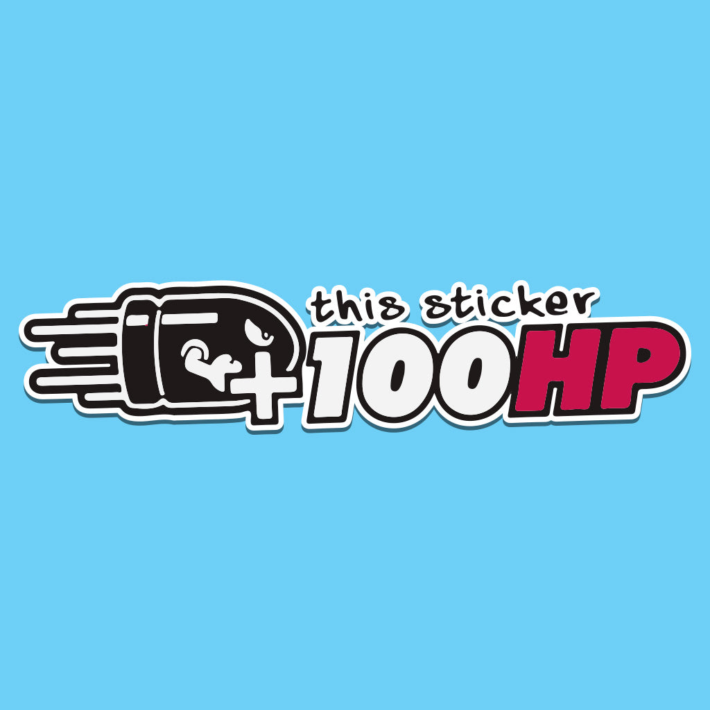 Цветен Стикер за Кола - This Sticker Adds 100 HP