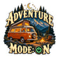 Adventure Mode: ON - Нощен лагер - цветен дизайн с кемпер и нощен лагер