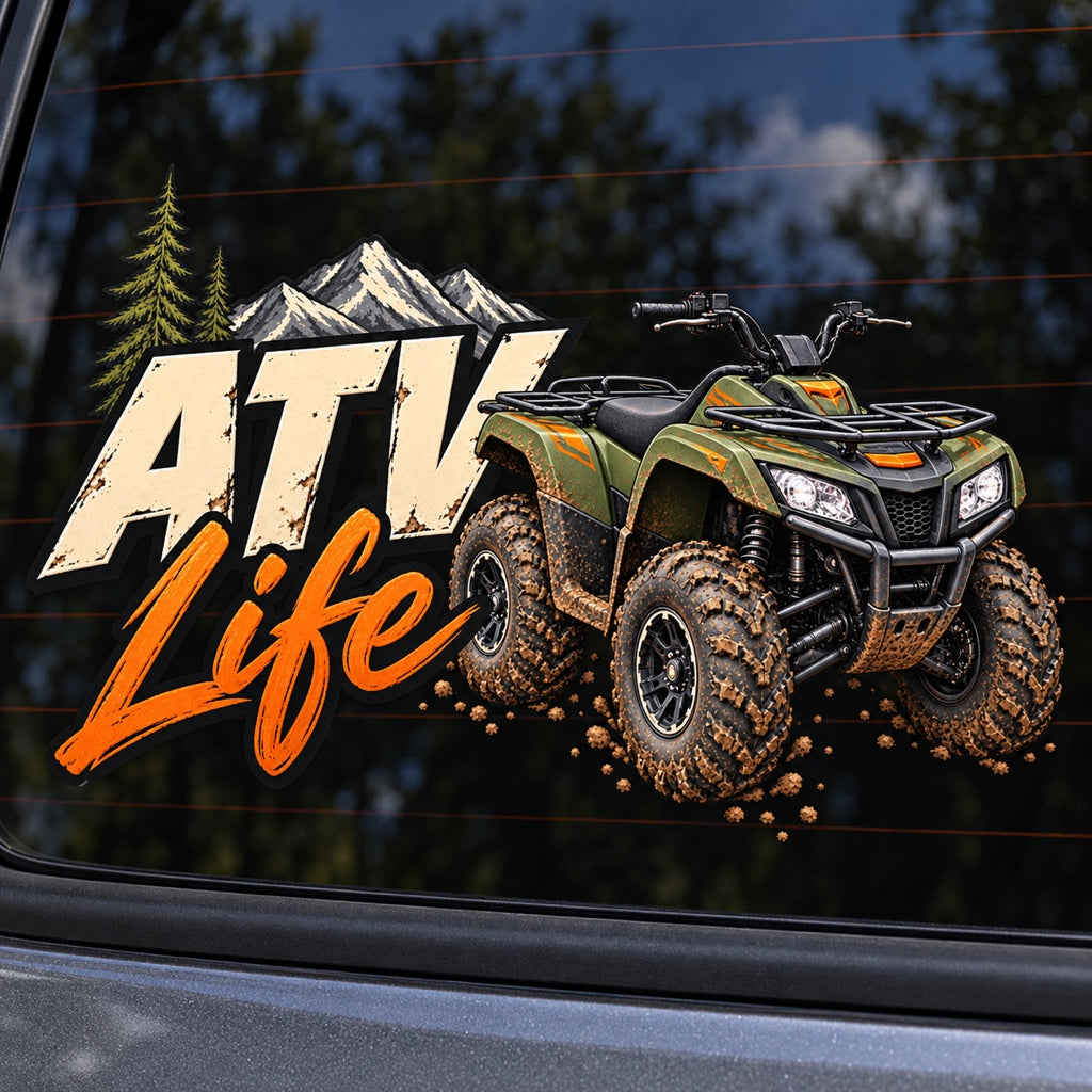 ATV Life - Офроуд приключение - близка визуализация върху автомобилно стъкло
