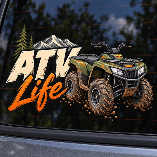 ATV Life - Офроуд приключение - близка визуализация върху автомобилно стъкло