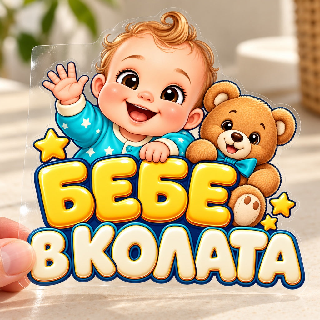 Бебе в колата - Малкият пътешественик, визуализация на транспортно фолио