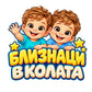 Близнаци в колата - Две момчета, пълноцветен дизайн