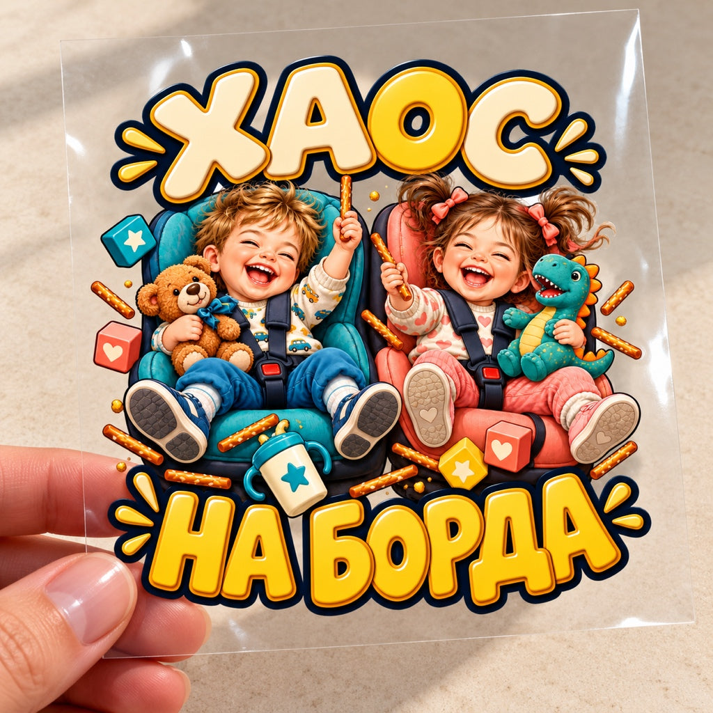 ХАОС НА БОРДА - върху транспортно фолио