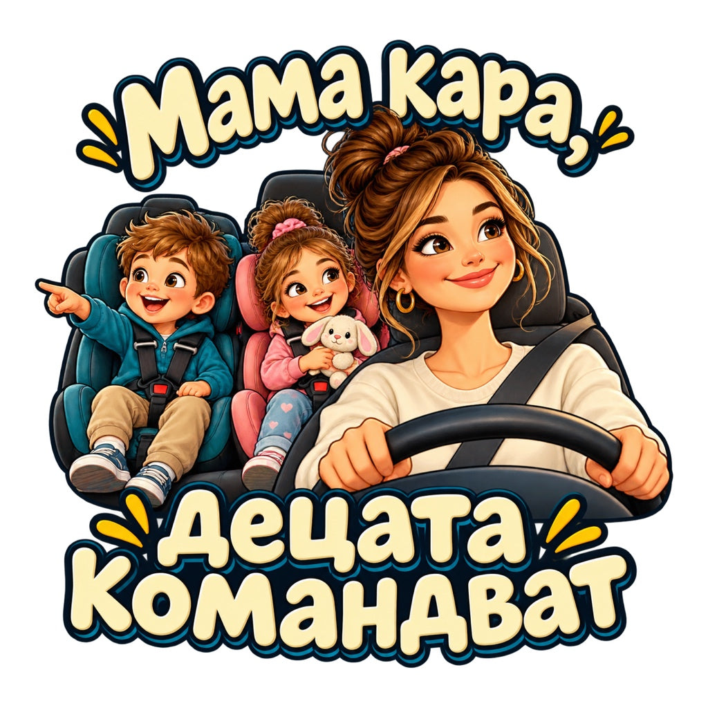 Мама кара, децата командват - цветен дизайн