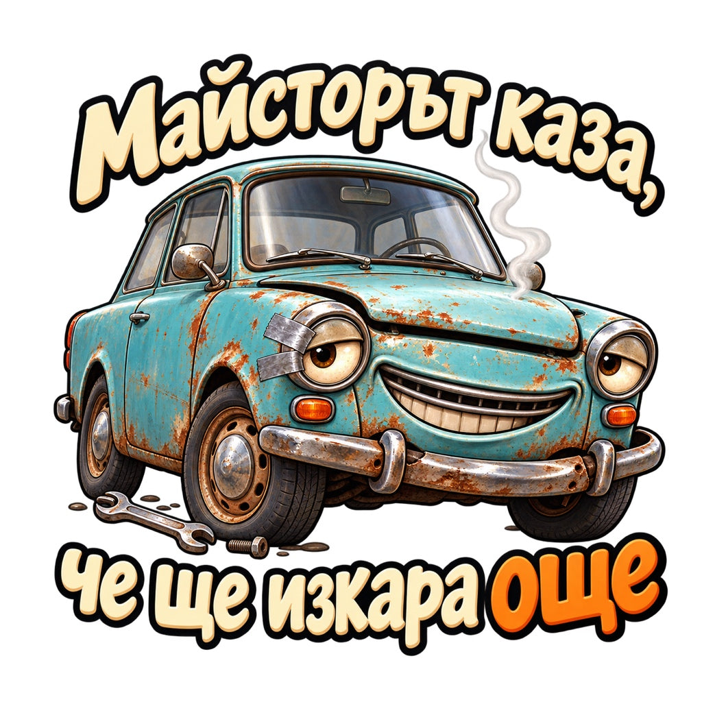 Майсторът каза, че ще изкара още - дизайн на бял фон