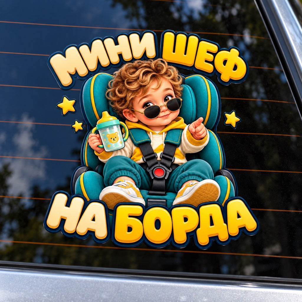 МИНИ ШЕФ НА БОРДА - върху автомобилно стъкло
