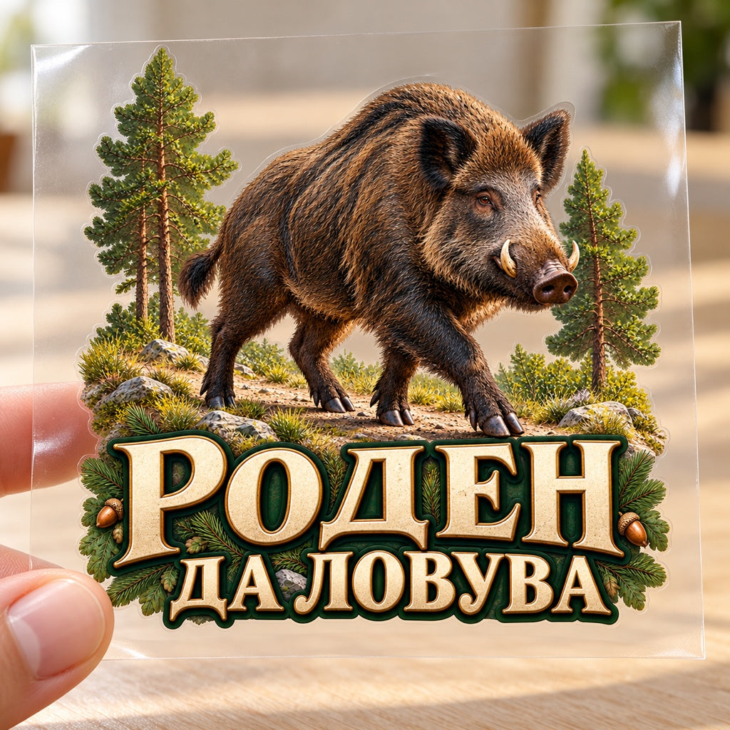 Роден да ловува - визуализация на транспортното фолио