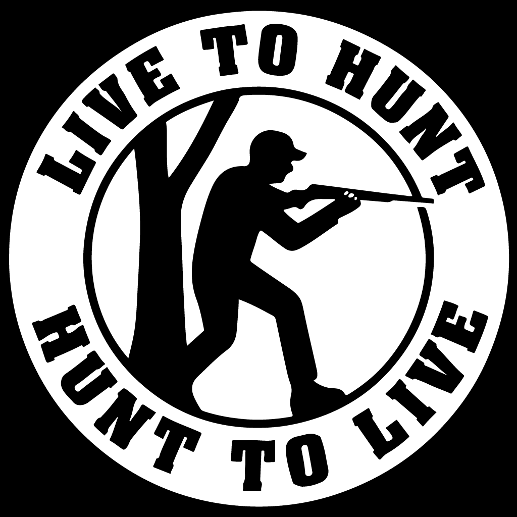 стикер за кола ловец live to hunt hunt to live