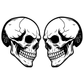 стикери комплект лепенки за кола черепи skull