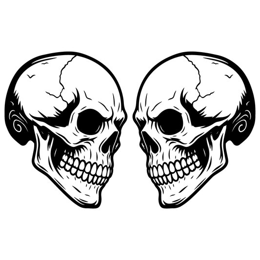 стикери комплект лепенки за кола черепи skull