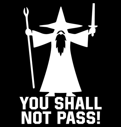 Стикер за автомобил - You Shall Not Pass