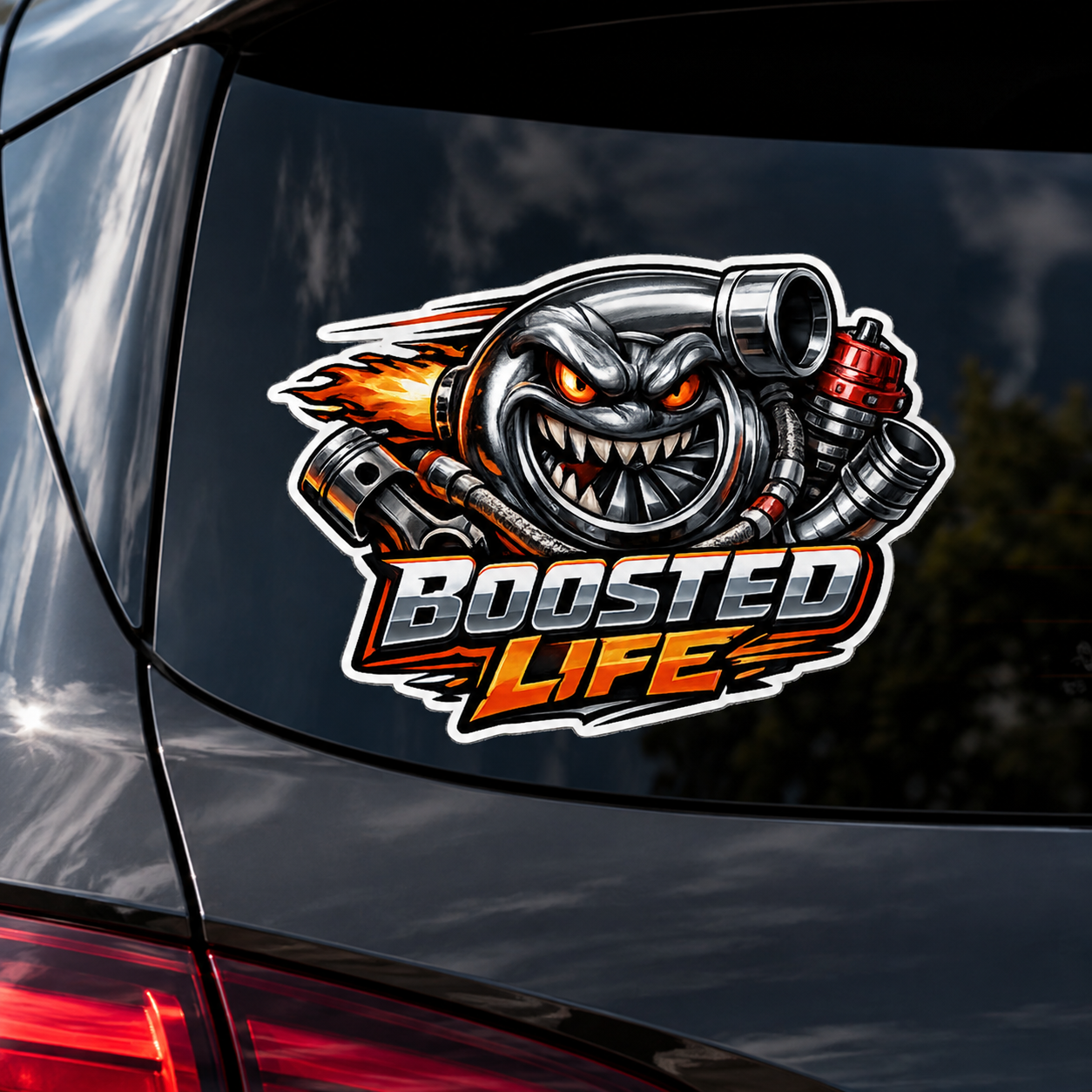 Стикер за Кола - Boosted Life Turbo