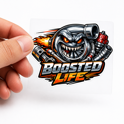 Стикер за Кола - Boosted Life Turbo