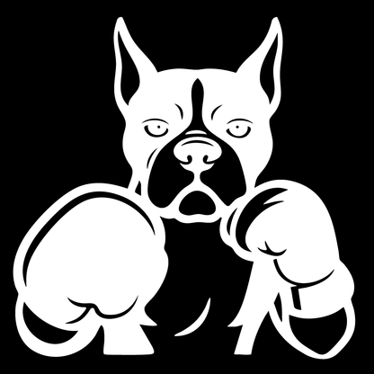 Стикер за автомобил - Boxing Dog - Откачен.Бе