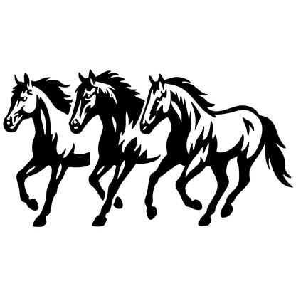 Стикер за автомобил - Running Horses 003