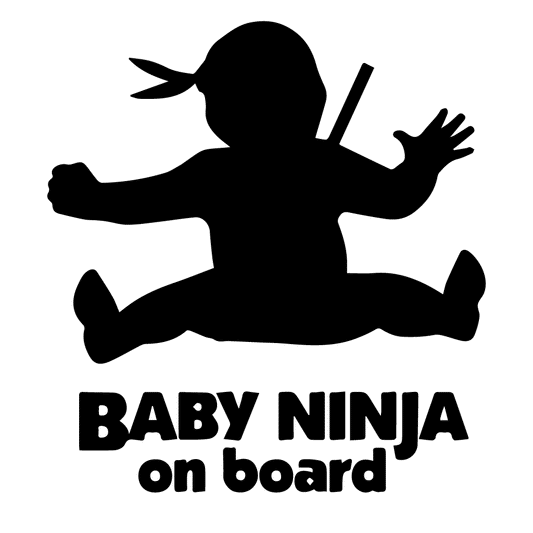 Стикер за автомобил - Baby Ninja On Board - Откачен.Бе