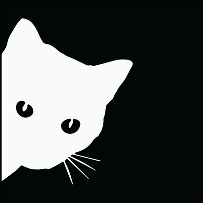 Стикер за автомобил - Peeking Cat - Откачен.Бе