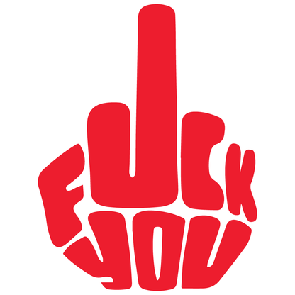 Стикер за автомобил - F*ck you - Откачен.Бе