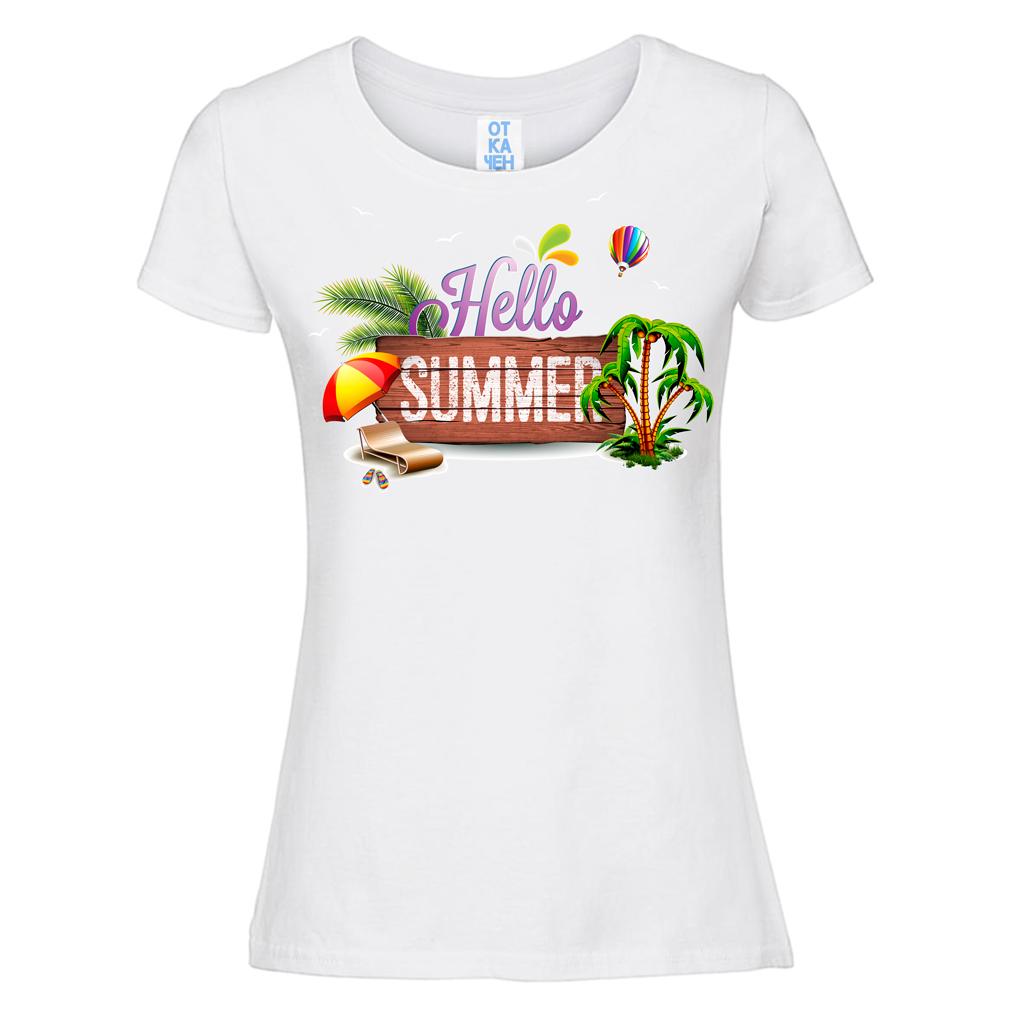 Дамска тениска Hello Summer - Откачен.Бе