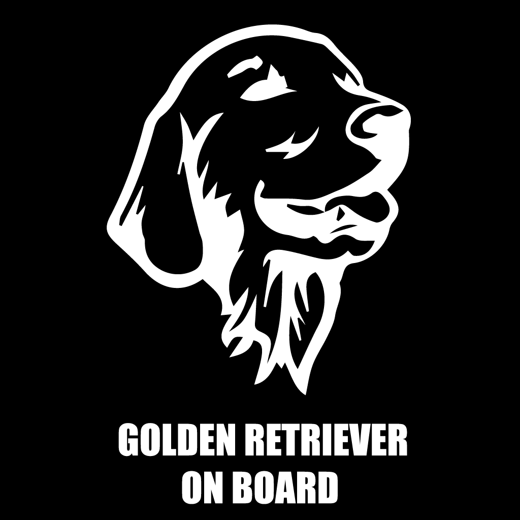 Стикер за автомобил - Golden Retriever On Board - Откачен.Бе
