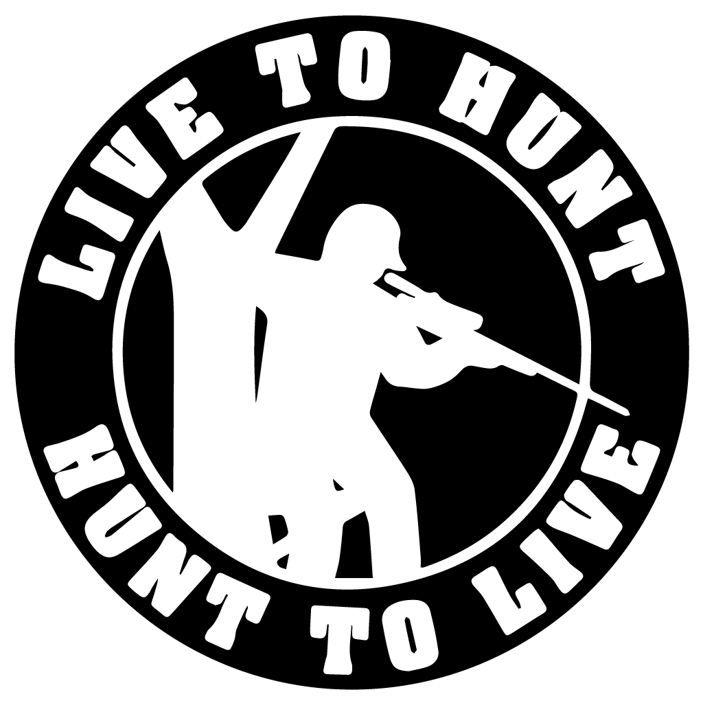 Стикер за автомобил - Live To Hunt ... Hunt To Live - Откачен.Бе