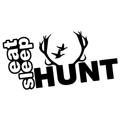 Стикер за автомобил - Eat Sleep Hunt - Откачен.Бе