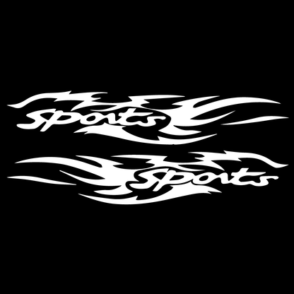 Стикер за автомобил - Sports Flame (Комплект 2 бр.) - Откачен.Бе