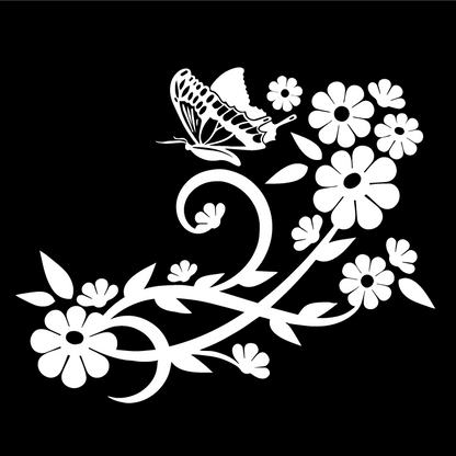 Стикер за автомобил - Flowers - Откачен.Бе