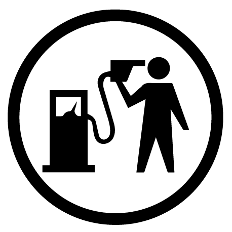 Стикер за автомобил - Fuel Price - Откачен.Бе