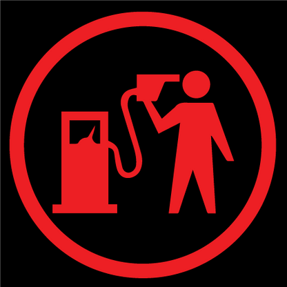 Стикер за автомобил - Fuel Price - Откачен.Бе