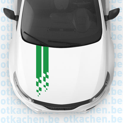 Стикер за автомобил - Лента за Капак - Racing Lines - Откачен.Бе