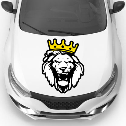 Стикер за Кола - Lion Crown ( Цветен )