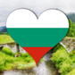 стикер за кола знаме България сърце фолио стъкло лепенка