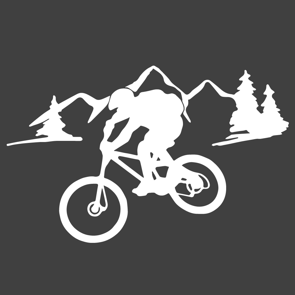 Стикер за автомобил - Mountain Bike - Downhill