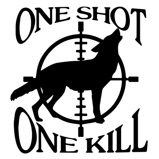 Стикер за автомобил - One Shot One Kill - Откачен.Бе