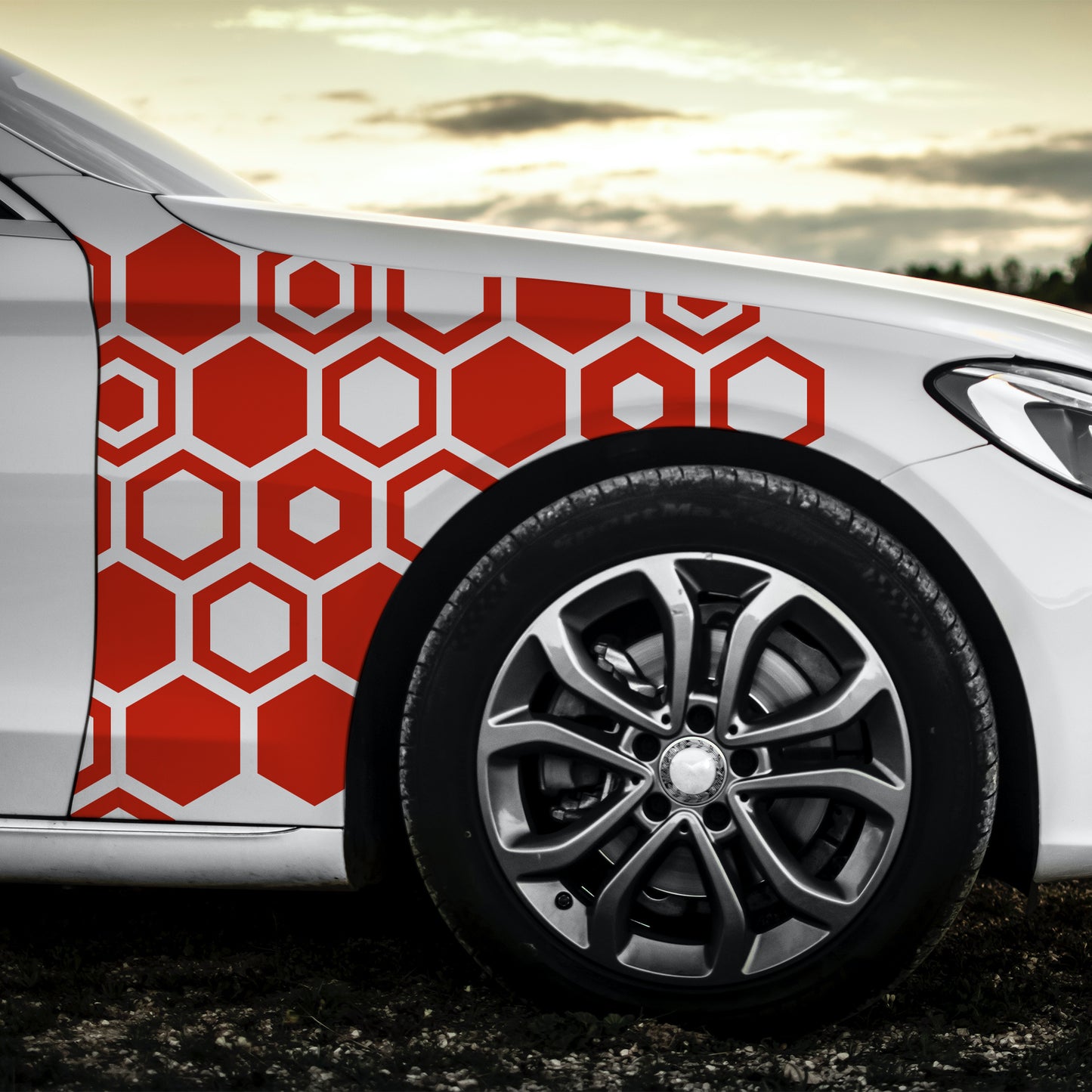 Стикер за автомобил - Пчелна Пита / Honeycomb